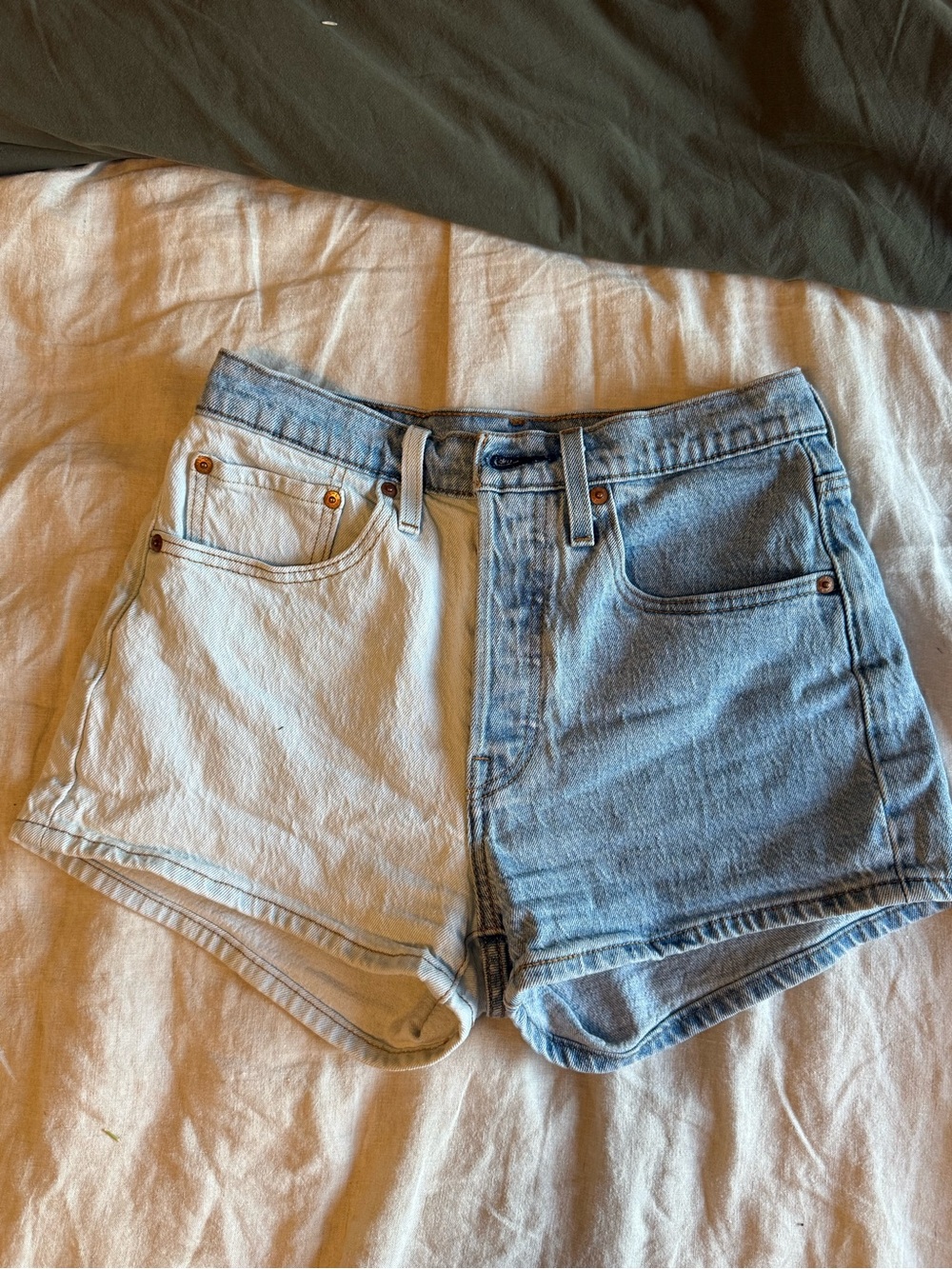 High-Waist Two-Tone Denim Shorts - Levi’s